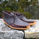 Mens Black Cherry Batwing Moccasin